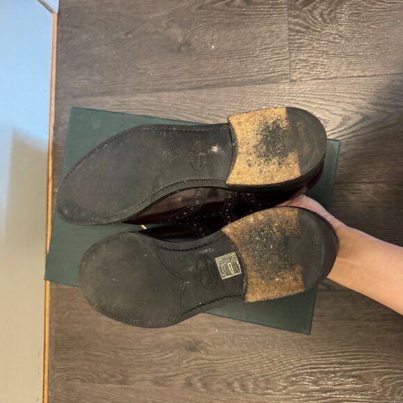 Church’s Polish Binder Burgundy Brogues Size 37 Preowned Leather Dress Shoes - Picture 8 of 16